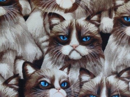 'NUGGLEBUDDY Moist Heat &amp; Aromatherapy Organic Rice Pack for Microwave for Cat Lovers! DARLING Grumpy Feline Fabric. UNSCENTED. The PURR-FECT Gift!