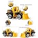 Vankcp Sand Toys Set, 6 Pcs Mini Construction Vehicles Sandbox Toys, Forklift Bulldozer Cement Car Excavator Dump Truck Tanker Engineering Car Toy Playset for Kids Over 3 Years Old