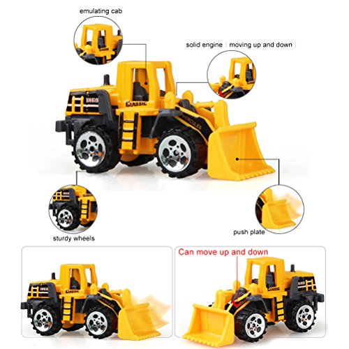 Vankcp Sand Toys Set 6 Pcs Assorted Construction Vehicles Trucks