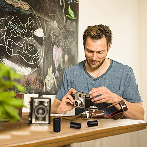 Kulannder 35mm Filmdosen 30Pcs Kunststoff Filmdosen Schwarzer Plastikkanister Wasserdicht Filmdosen mit Feckel für Geocaching oder Kleinteile Aufbewahrung(Schwarz) – Bild 4