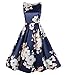 NINEWE Vintage 1950's Floral Spring Garden Party Picnic Dress Party Cocktail Dress