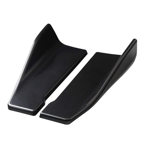 Lanceasy Auto Spoiler, 35cm Auto-Universalheckstoßstange Spoiler Fahrzeug Zurück Lippen Umschlingungswinkel Schwarz (1 Paar)