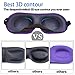 LEEKEN 3D Eye mask for Sleeping,Machine Washable, Sleep Mask for Women, Blinder Blindfold Airplane with Travel Pouch (Purple+Black)