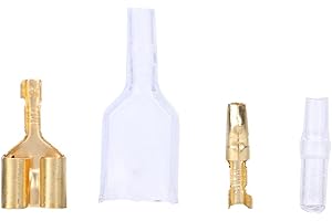 Bullet Crimp Terminal, Heat Shrink Butt Connectors, 20 Set 1 to 2 Female/Male Bullet Crimp Terminals Electric Wire Connecting