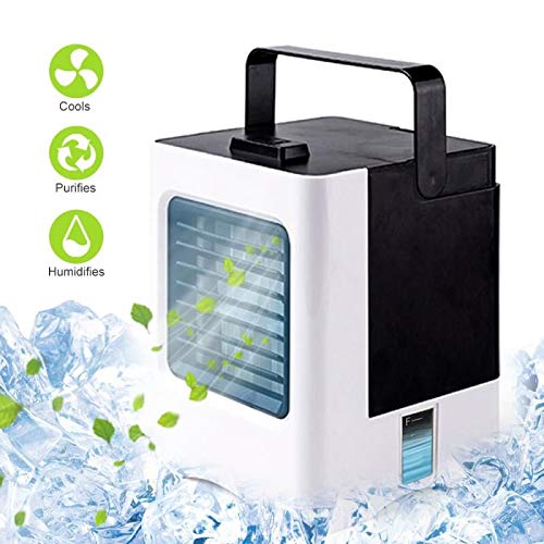 SZDBS Portable air Cooler USB Water Cooling Fan Mini air Conditioner. Air humidification and air Purifier. Suitable for Personal Space Such as Office Table, Bedside Table, Desk, etc.