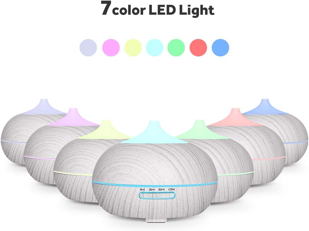 WD&CD 300-400 ML Essential Oil Diffusers Ultrasonic Aroma Diffuser Humidifier Cool Mist, Waterless Auto-off - Image 5