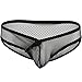 CHICTRY Mens See Through Mesh Openwork Buckled Bikini Briefs Underwear Black Medium(Waist:26.0-36.0
