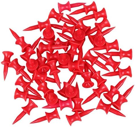 rycnet 50Pcs Ball Holder Standing Nails Plastic Golf Tees Golfer Training Accessories New year's Gift