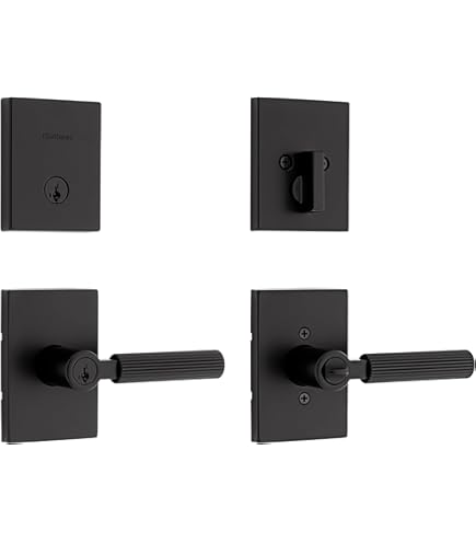 Kwikset Halifax Keyed Entry Lever and Single Cylinder Deadbolt