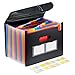 Epoch Accordian File Organizer,24 Pockets Expanding File Folder with Expandable Flap,Waterproof & Tear-Resistant Desk File Storage with Colored Tab & Label for Office