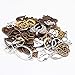 100g Assorted Love Heart Shape Punk Steampunk Charm Pendant Connector for Necklace Bracelet Anklet DIY Crafting Accessories(Color&Random)
