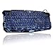 BlueFinger Gaming Keyboard,USB Wired Computer Keyboard,114 Keys Letters Glow,3 Color Blue/Red/Purple Led Backlit Keyboard for Game and Workthumb 1