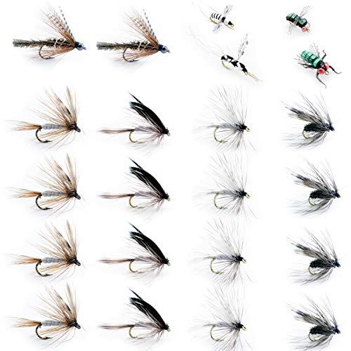 YAZHIDA Fly Fishing Flies Kit Fly Assortment Trout Bass Fishing with