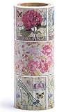 Washi Tape (Japanese Masking Tape) by MIKOKA, 1.2 Inches Wide, 16.4 Feet Long, Set of 3 - Mode