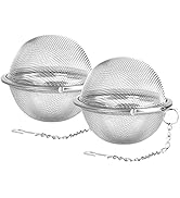 Fu Store 2pcs Stainless Steel Mesh Tea Ball 2.7 inches Tea Strainers Tea Strainer Filters for Tea