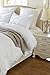 Web Linens Inc 3pc Pinch Pleat Design White Duvet Cover Set Style # 1006 - Full/Queen - Cherry Hill Collection
