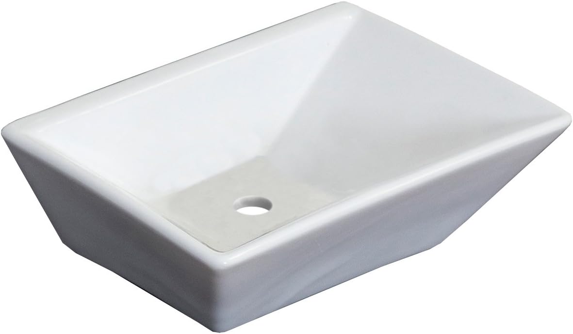 American Imaginations Ai 14022 Above Counter Rectangle Vessel For Wall Mount Faucet