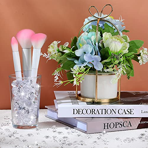 Hicarer 800 Pieces Diamond Decorations Acrylic Diamond Table Scatter Crystals for Table for Vase Fillers Party Decorations(12, 8, 6, 3, 2mm,Clear)