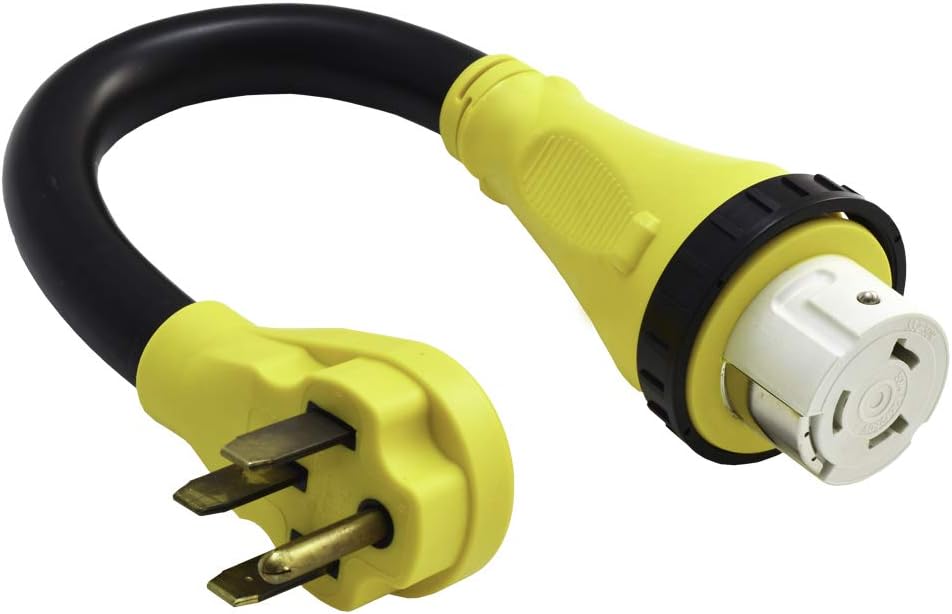 Marvine Cable Shore Power Cord Adapter 50Amp Male 14-50P to Marine 50Amp Female SS2-50R Dogbone 1.5Ft : Sports & Outdoors