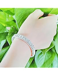Zealmer Daycindy Stackable Bracelets Fake Diamond Bracelet for Women, Pack of 4