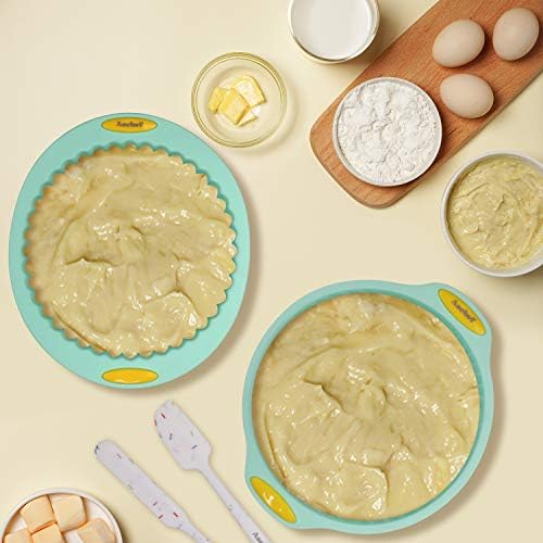 Aschef 15 en 1 casseroles en silicone outils de moule outils de cuisson ensemble pour muffin beignets pizza mousse gâteau pain tarte biscuit antiadhésif résistant à la chaleur sans BPA vert - Cuisine A Vivre Aschef 15 en 1 casseroles en silicone outils de moule outils de cuisson ensemble pour muffin beignets pizza mousse gâteau pain tarte biscuit antiadhésif résistant à la chaleur sans BPA vert