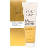 Hey Honey Skin Care Show Your Glow Colloidal Gold Honey Beauty Face Mask | Anti-Aging Hydrating Treatment Reduces Wrinkles Fine Lines | Moisturizing for Dry Skin Hands Elbows | 2.0 oz