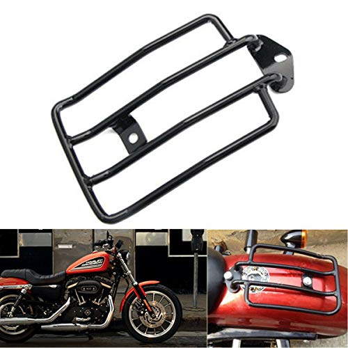 Mingting Motorcycle Solo Seat Rear Luggage Rack for Harley Sportster Iron X48 XL 883 XL1200 2004-2017,Black