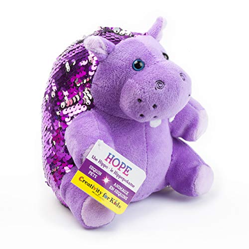 image for Creativity for Kids Mini Sequin Pets  - Hope The Hippo Plush Toy - Wei