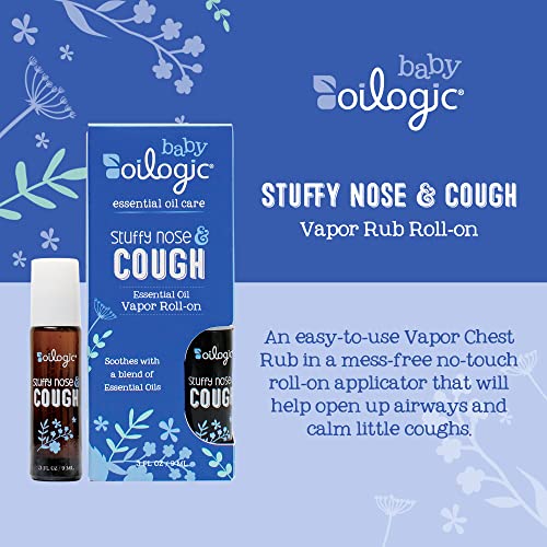 Oilogic Baby Bath Essentials Stuffy Nose and Cough RollOn for Babies