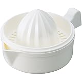 BOGZON Manual Lemon & Citrus & Lime & Orange Squeezer with Bowl - Juicer Strainer with Handle and Pour Spout, White