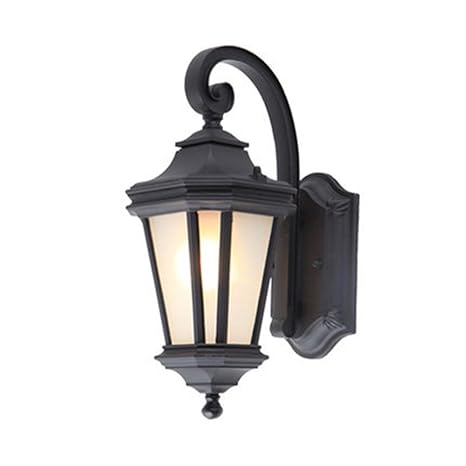 HZZ-Wandlampe Schwarz Europäische Außenwandleuchte Achteckige Einfache