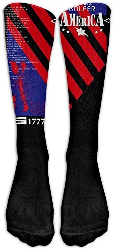 USA Golf American Golfer Rectangular Sticker Custom Knee High Socks Football Baseball Long Stockings For Men Women