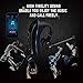 Bluetooth Headset, Wireless Bluetooth Earpiece with Mic for Cell Phones, Perfect for Business/Office/Driving (Black+ Blue) by MENKEY