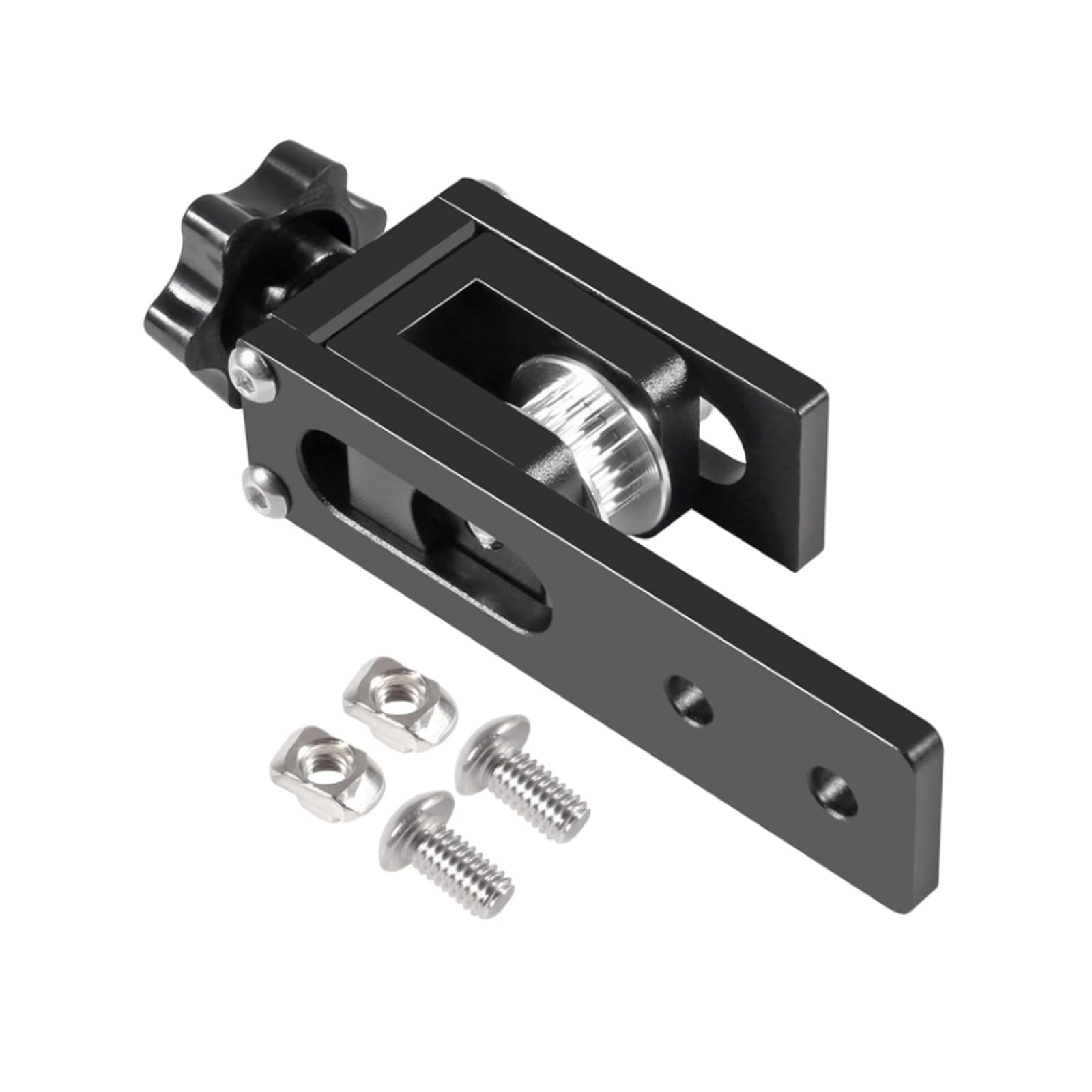 AEDIKO Upgrade 2020 Profile X-axis Synchronous Belt Stretch Straighten Tensioner for Creality Ender-3/Ender3 Pro/Ender3 V2/CR-10/ CR-10 V2/ CR-10 V3/CR-20 Pro 3D Printer Parts (Black)