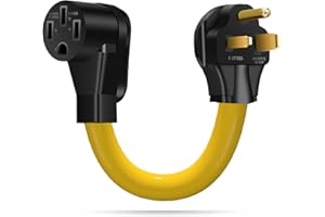 LAZMUMI NEMA 6-50P to 14-50R EV Charger Adapter Cord with 6-AWG Heavy Duty Adapter Cord for Tesla and Other EV Level 2 Charging