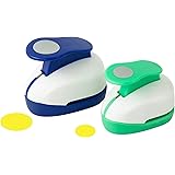 2PCS Circle Punch 1inch+ 5/8inch Hole Punch Shapes Paper Punch Circle Cutter for Paper crafts Scrapbook Punches Bottle Caps f