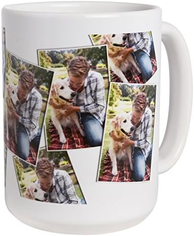 RitzPix Tiled Photo Mug Customizable White Ceramic Perfect Personalized Gift - 15 oz.