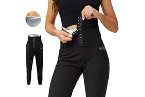 REEDBEEK Sauna Sweat High Waisted Shapewear Leggings Pants Workout Suit Waist Trainer Shaper Sweatsuit Yoga Women