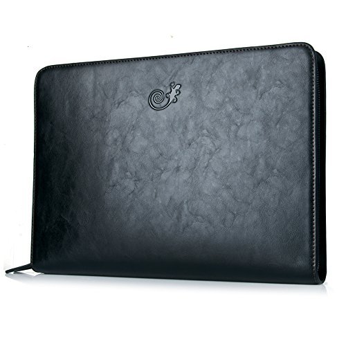 Buy Black Executive Leather Laptop Travel Bag Clutch for 13" Laptop