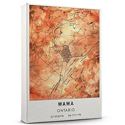 Wawa Map Poster, Ontario Map Art Poster, Map Decor