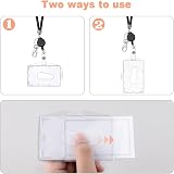 Vicloon Victorini Crystal Transparent Card Holder with Lanyard Black view 4