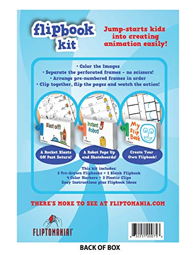 Fliptomania Flipbook Animation Kit - Rocket & Robot - //coolthings.us