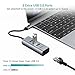 QacQoc USB C to Ethernet Hub,Type C Gigabit Network Adapter with 3 USB 3.0, Aluminum Portable Data Hub Compatible with MacBook Pro 2016, ChromeBook, XPS and More (GN32L Grey)