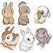 Oliver's Labels Easter Bunnies Wall Decals Peel and Stick Removable Reusable Decoration