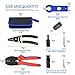 Glarks MC3 MC4 Crimper Solar Crimping Tools for 2.5/4/6mm² Solar Panel PV Cable with 6 Pair MC4 Solar Panel Connector and 1 Pair Solar MC4 Connector Assembly Tool Spanner Wrench and a Wire Stripper