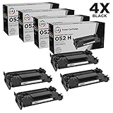 LD Compatible Toner Cartridge Replacement for Canon 052H 2200C001 High Yield (Black, 4-Pack)