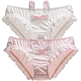 KINCOSONE Womens Bikini Panties Japanese Lingerie Briefs 2 Pack Kawaii Cosplay Underwear