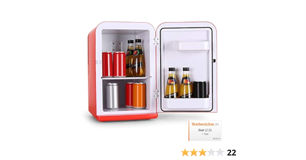Klarstein Bella Taverna - Mini nevera, 15L, Peso ligero, asa ...