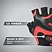 Harbinger FlexFit Non-Wristwrap Workout Weightlifting Gloves with Flexible Cushioned Leather Palm (Pair) Red/Black X-Large
