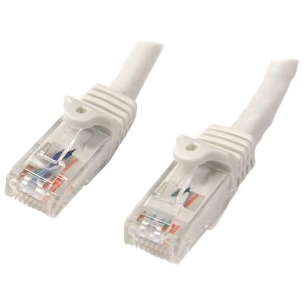 StarTech.com 10m CAT6 Ethernet Cable - White CAT 6 Gigabit Ethernet Wire -650MHz 100W PoE++ RJ45 UTP Category 6 Network/Patch Cord Snagless w/Strain Relief Fluke Tested UL/TIA Certified (N6PATC10MWH)
